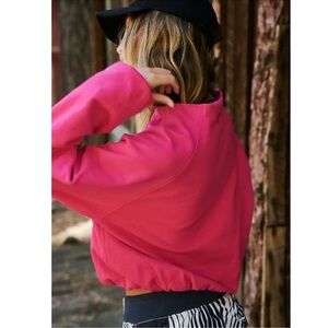 Free People Movement Live Your Life Hot Pink Pullover